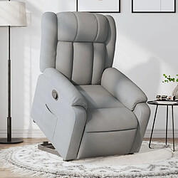 vidaXL Fauteuil inclinable Gris clair Tissu