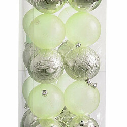 BigBuy Christmas Boules de Noël Vert 8 x 8 x 8 cm (20 Unités)