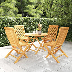 Maison Chic Salon de jardin 5 pcs - Table et chaises d'extérieur - Mobilier/Meubles de jardin Moderne Bois de teck massif -MN40689