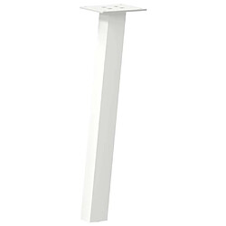 vidaXL Pieds de table basse 4 pcs blanc 30 cm acier