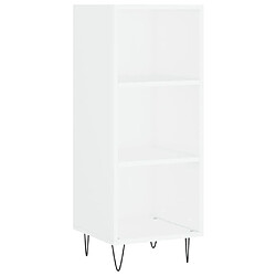 Avis vidaXL Buffet haut Blanc brillant 34,5x32,5x180 cm Bois d'ingénierie