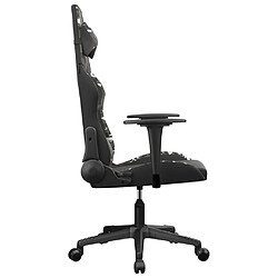 Avis vidaXL Chaise de jeu Noir et camouflage Similicuir