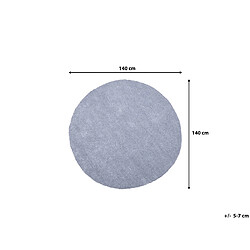 Beliani Tapis rond en tissu gris clair DEMRE