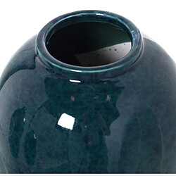 Vase Alexandra House Living Vert foncé Céramique 14 x 15 x 18 cm