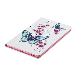 Acheter Etui en PU motif imprimé avec support papillons et fleurs pour votre Samsung Galaxy Tab A 10.1 (2019) T510