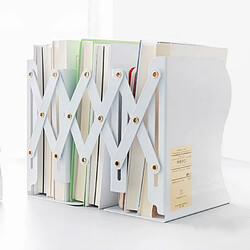 Wewoo Ajustez l'étagère grand support de bureau en métal Bookend pour livres papeterie cadeau blanc