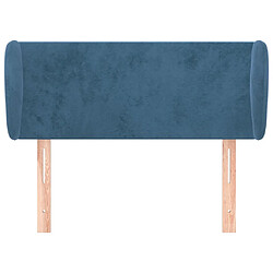 Avis Maison Chic Tête de lit scandinave avec oreilles,meuble de chambre Bleu foncé 93x23x78/88 cm Velours -MN52332