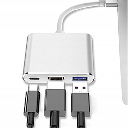 GUPBOO Adaptateur USB-C vers HDMI HUB 3 en 1 USB 3.1 Type C,JL2865