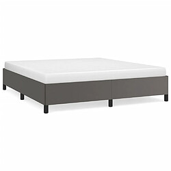 vidaXL Cadre de lit sans matelas gris 160x200 cm similicuir