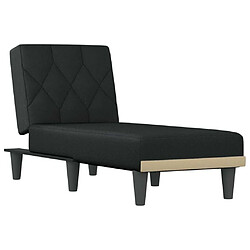 Maison Chic Chaise longue Jardin| Bain de soleil Relax | Transat noir tissu -GKD94453