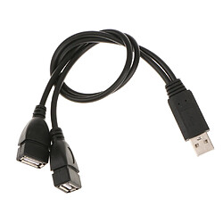 USB 2.0 Mâle vers Doublel USB 2.0 Femelle Jack Y Splitter HUB Câble d'Alimentation Adaptateur Pour Ordinateur Portbale