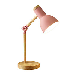 Lampe De Table De Lecture Multi-articulée LED En Fer élégant En Bois De Bureau