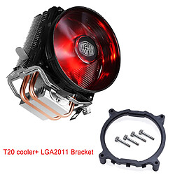 Avis Universal Tuyau thermique refroidissement CPU dissipateur de chaleur refroidissement silencieux ventilateur LED(Rouge)