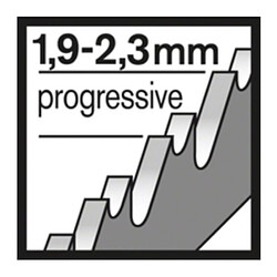 Bosch T 118 B Lames de Scie sauteuse pour métal - 100 pcs. - Denture ondulée progressive et fraisée pour scies sauteuses avec système de fixation en T