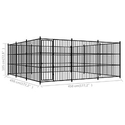 Acheter vidaXL Chenil d'extérieur pour chiens 450 x 450 x 185 cm