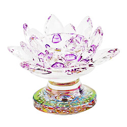 Avis cristal verre lotus fleur thé lumière bougeoir cadeau violet