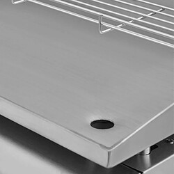 Plancha au gaz Silvia II G Inox - BRASERO - 2 brûleurs - Surface de cuisson 52 x 34 cm - 5 kW -Jusqu'à 8 convives - Inox , Gris pas cher