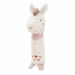 Fehn - 058161 - Jouet de Premier Age - Lama / Greifling pour hochet, couinage, Nourrisson, Jouer avec des Jouets en Tissu Doux - Un Compagnon fidèle pour Les bébés et Les Enfants à partir de 0+ Mois