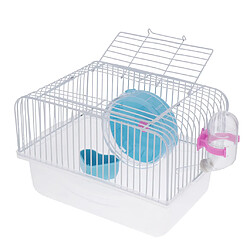 cage de hamster pour animaux de compagnie portable cochon d'inde gerbilles maison de souris avec talon bleu