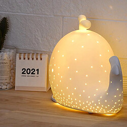 Acheter Universal Créatif céramique mignonne baleine lampe à LED chambre à coucher thème lampe à chambre cadeaux enfants dessin animé table à manger chaude lampe à table | lampe à LED