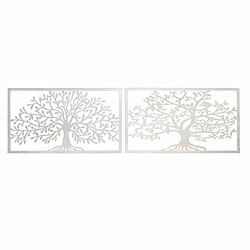 Décoration murale DKD Home Decor Métal Arbre (2 pcs) (84.5 x 1 x 49 cm)