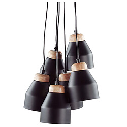 Beliani Lampe suspension CESTOS Métal Noir