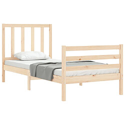 Avis vidaXL Cadre de lit sans matelas 100x200 cm bois massif de pin