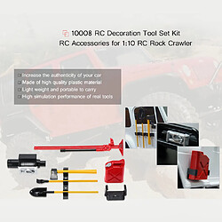 Acheter Rc rock crawler 1/10 kit de kit de cran de winch de réservoir d'essence rouge pour rc rc4wd axial