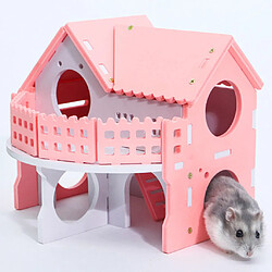 Acheter maison Hamster bois Escalier Toboggan rose