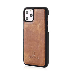 Acheter Wewoo Coque Etui en cuir Texture Flip détachable magnétique avec support et fentes pour cartes et portefeuille iPhone 11 Pro Marron