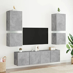 Avis vidaXL Meubles TV muraux 2 pcs gris béton 40,5x30x40cm bois ingénierie