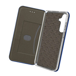 Avizar Étui pour Samsung Galaxy S24 Clapet Porte carte Support Video Bleu