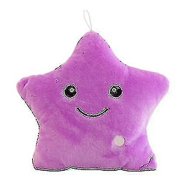 Universal Oreiller lumineux coloré LED adorable étoile à cinq points peluche violet