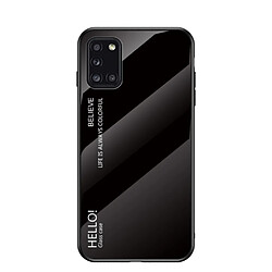 Coque en TPU dégradé de couleur cool noir pour votre Samsung Galaxy A31