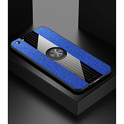 Wewoo Coque Souple Pour OPPO R9S Plus XINLI tissu de couture Antichoc TPU Housse de protection avec support de bague Bleu