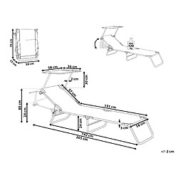 Avis Beliani Chaise longue Métal Crème FOLIGNO