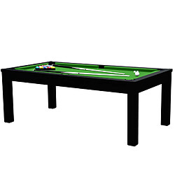 Rendez Vous Deco Table de Billard Eddie convertible noire tapis vert