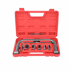 Kit d'outils de réparation de ressort de moto de voiture de poussoir de compresseur de ressort de soupape à 5 adaptateurs - rouge