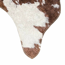 Avis vidaXL Tapis marron et blanc motif vache lavable antidérapant