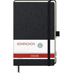 Brunnen 105522905 Kompagnon Classic Carnet de notes à couverture rigide Noir 12,5 x 19,5 cm 192 pages