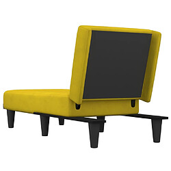 Acheter vidaXL Chaise longue jaune velours