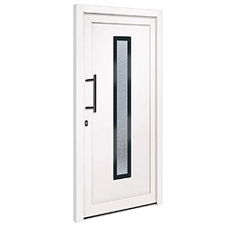 vidaXL Porte d'entrée Blanc 98x200 cm PVC