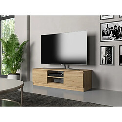 Vivaldi Meuble TV Malawi Chene Artisan 120 cm