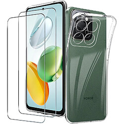 Pack coque transparente en TPU et deux unités protection écran vitre en verre trempé Honor 200 Smart 5G - XEPTIO