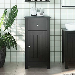 Maison Chic Armoire de salle de bain,Meuble de rangement,Meuble haut BERG noir 40x34x80 cm pin massif -GKD598692