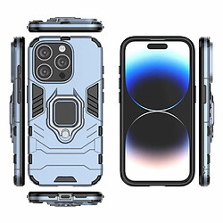 Htdmobiles Coque pour Apple iPhone 15 Pro - housse etui rigide anti choc + film ecran - BLEU FONCE