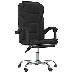 vidaXL Fauteuil inclinable de bureau Noir Similicuir