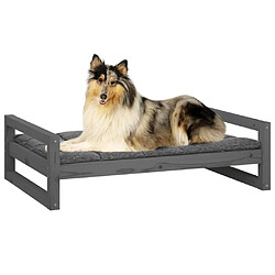 Acheter Maison Chic Niche Lit pour chien | Panier couchage pour chien Gris 95,5x65,5x28 cm Bois de pin solide -GKD82142