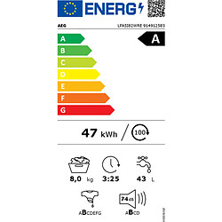 Avis Machine à laver AEG LFA5I82WRE 59,6 cm 1200 rpm 8 kg