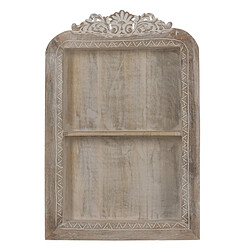 BigBuy Home Étagère Blanc Naturel Bois de manguier 40,6 x 10,2 x 61 cm